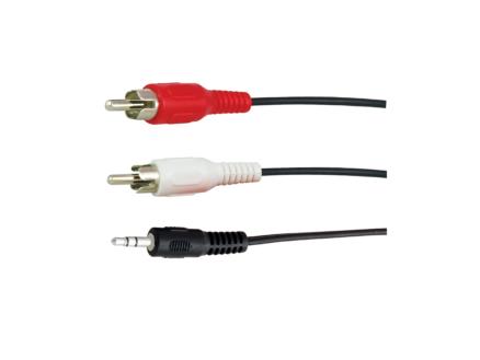 Profile câble audio mini jack>2RCA M 1,5m 1
